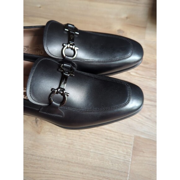 Salvatore Ferragamo Square Toe Gancini Bit Leather Loafer Dress Shoes Mens 7 E main image 7